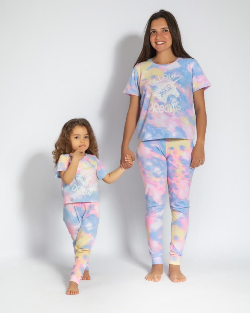 Kids Tie Dye Unicorn pants pajamas
